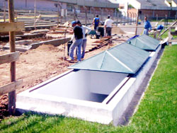 Tuneles de acceso a los vestuarios del estadio “Atilio Paiva Olivera”