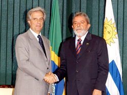 Presidentes de Uruguay, Dr. Tabaré Vázquez, y de Brasil, Luiz Inácio Lula da Silva