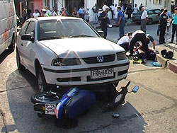 Accidente en Agraciada y Faustino Carámbula