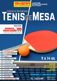 El sábado 29 comienza el primer circuito de tenis de mesa, Copa “Macro Mercado”