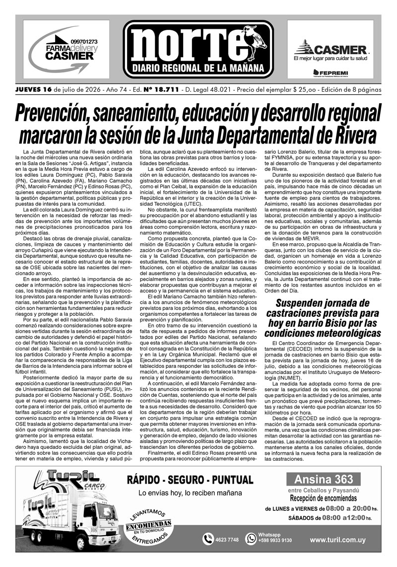 La portada del día