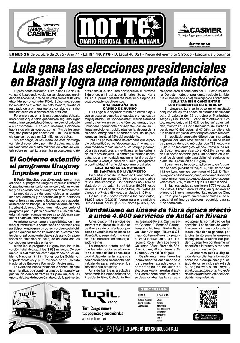 La portada del día
