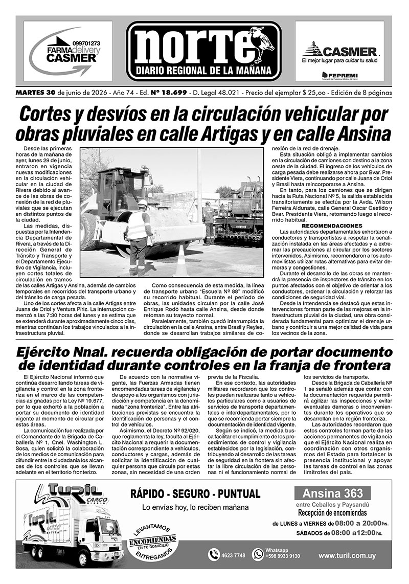 La portada del día