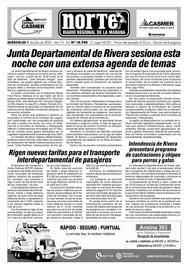 La portada del día